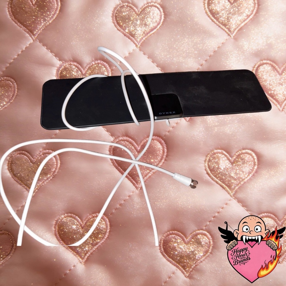 Dynex Paper Ultra Thin HDTV Antenna Black White DX-ANT3019